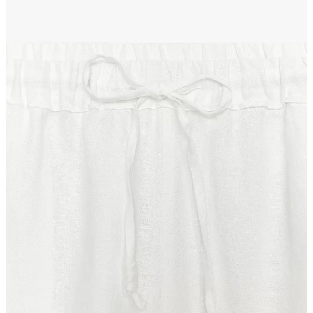 ZARA 100% LINEN PANTS WITH VENTS